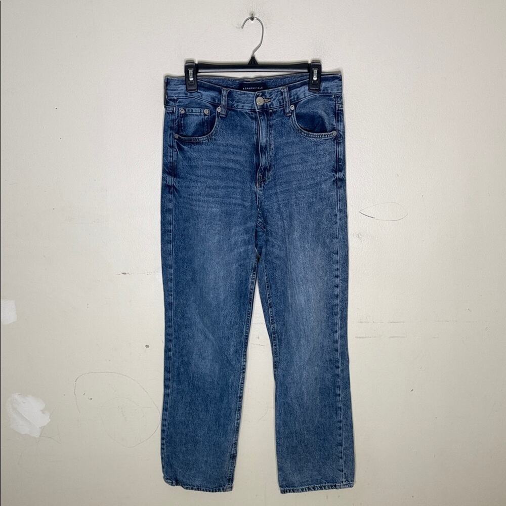 Aeropostale 90's Baggy Medium Wash Straight Leg Vintage Style Jeans Size 4